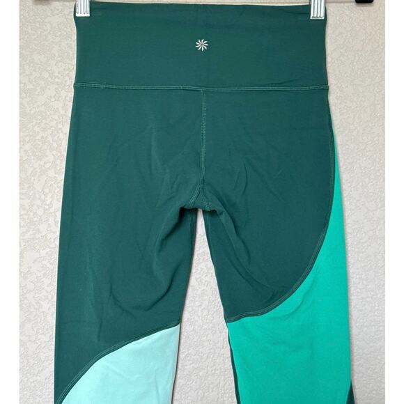 Athleta Elation Asym 7/8 Tight In Powervita Womens Size XS Green EUC - Picture 6 of 10
